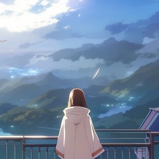 Anime Girl in Ghibli Style, Natural Lighting