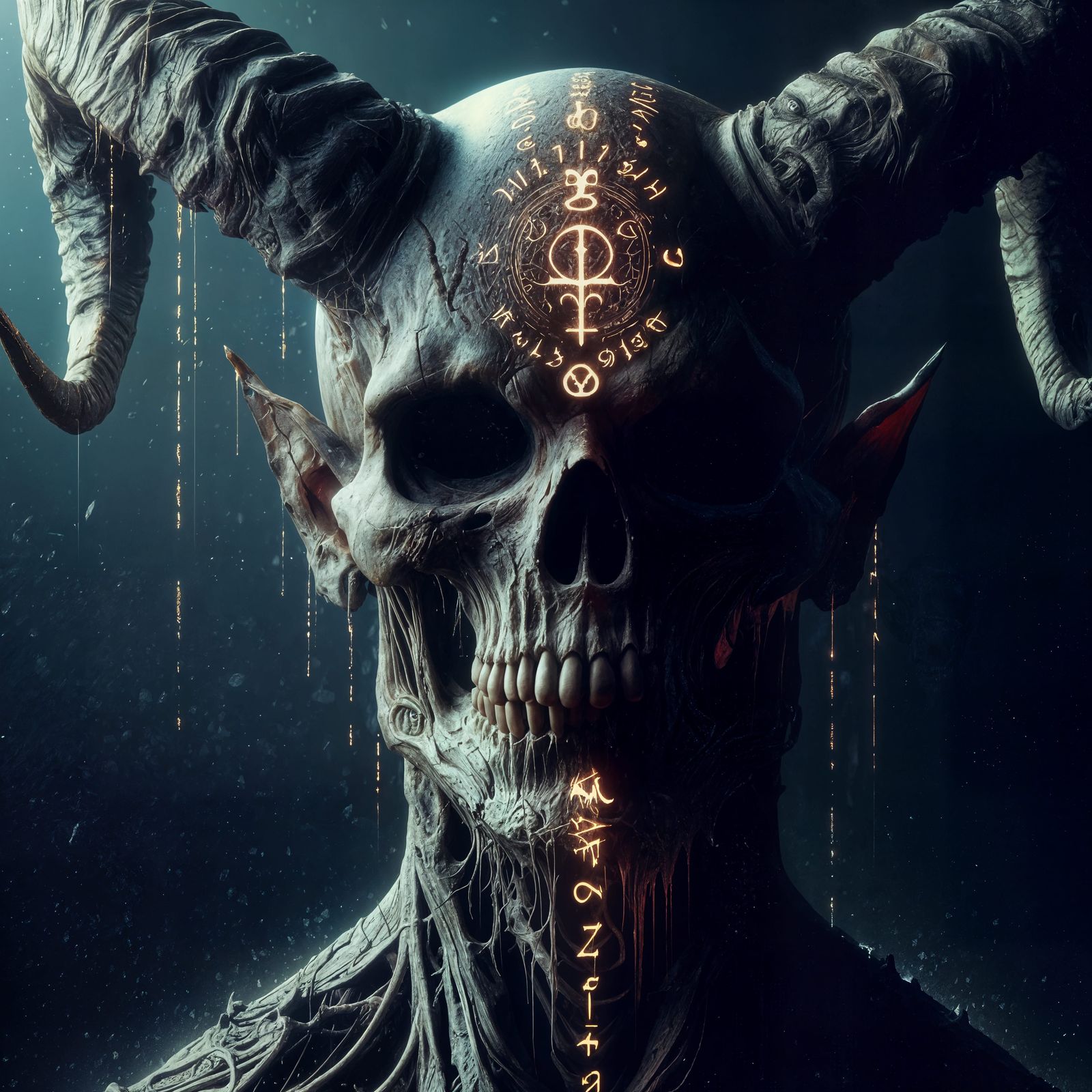 Demon with Half Skull