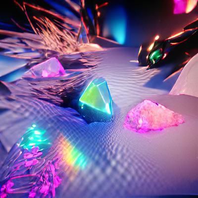 crystals coming out of a corpse beautiful Unreal Engine colo...