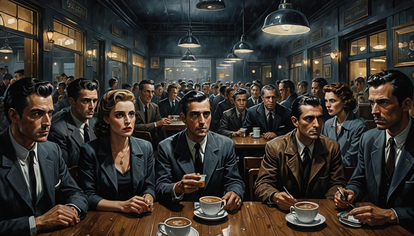 Why are there so many men in this cafeteria???