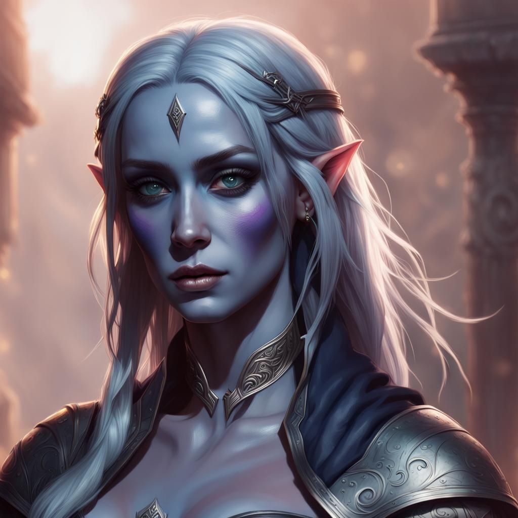 Female, drow, dark elf, beautiful, Emily blunt, fantasy, dnd - AI ...