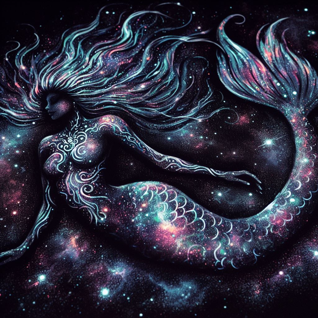 cosmic galaxy mermaid
