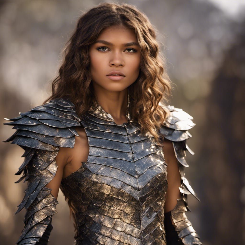 Zendaya in Dragon Scale Armor - AI Generated Artwork - NightCafe Creator