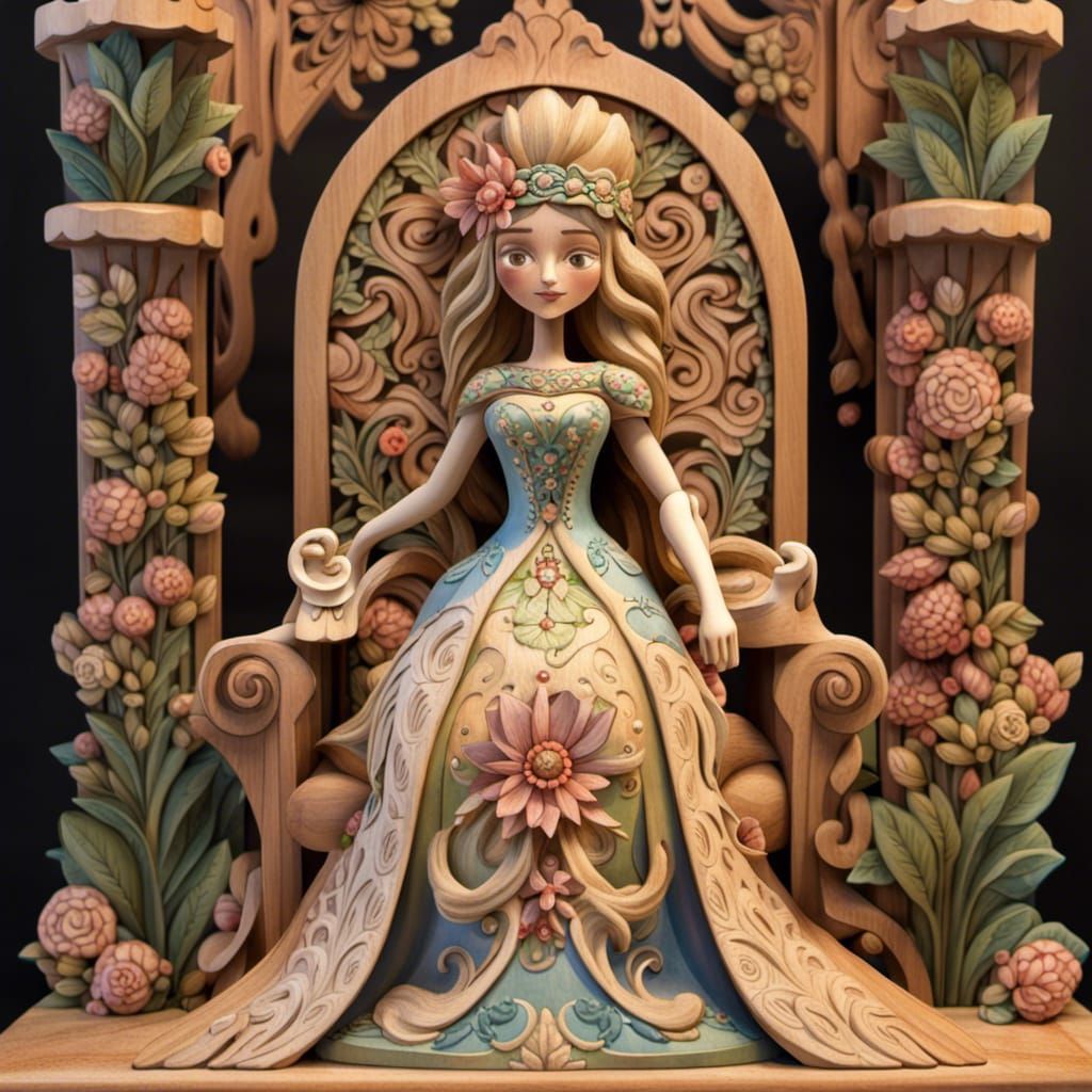 Carved Wood Queen 2