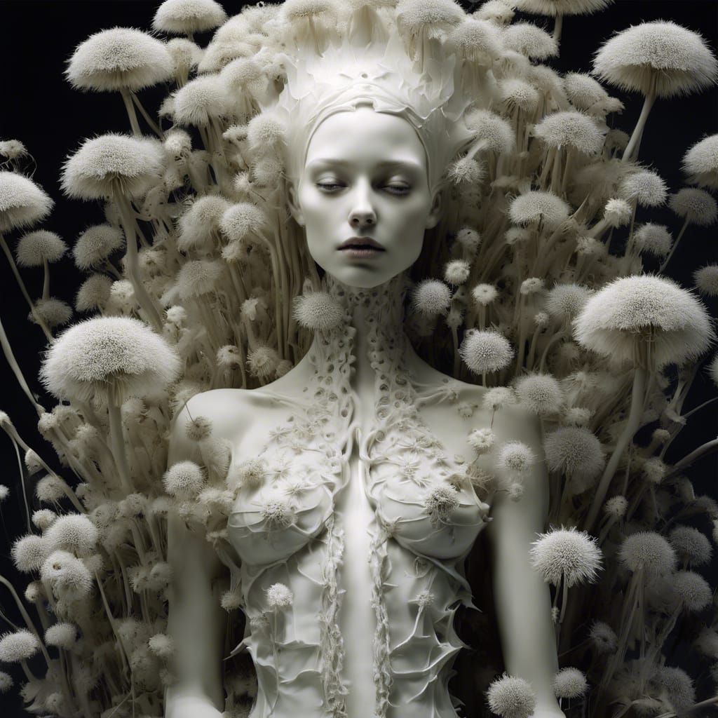 Dandelion Porcelain Fairy