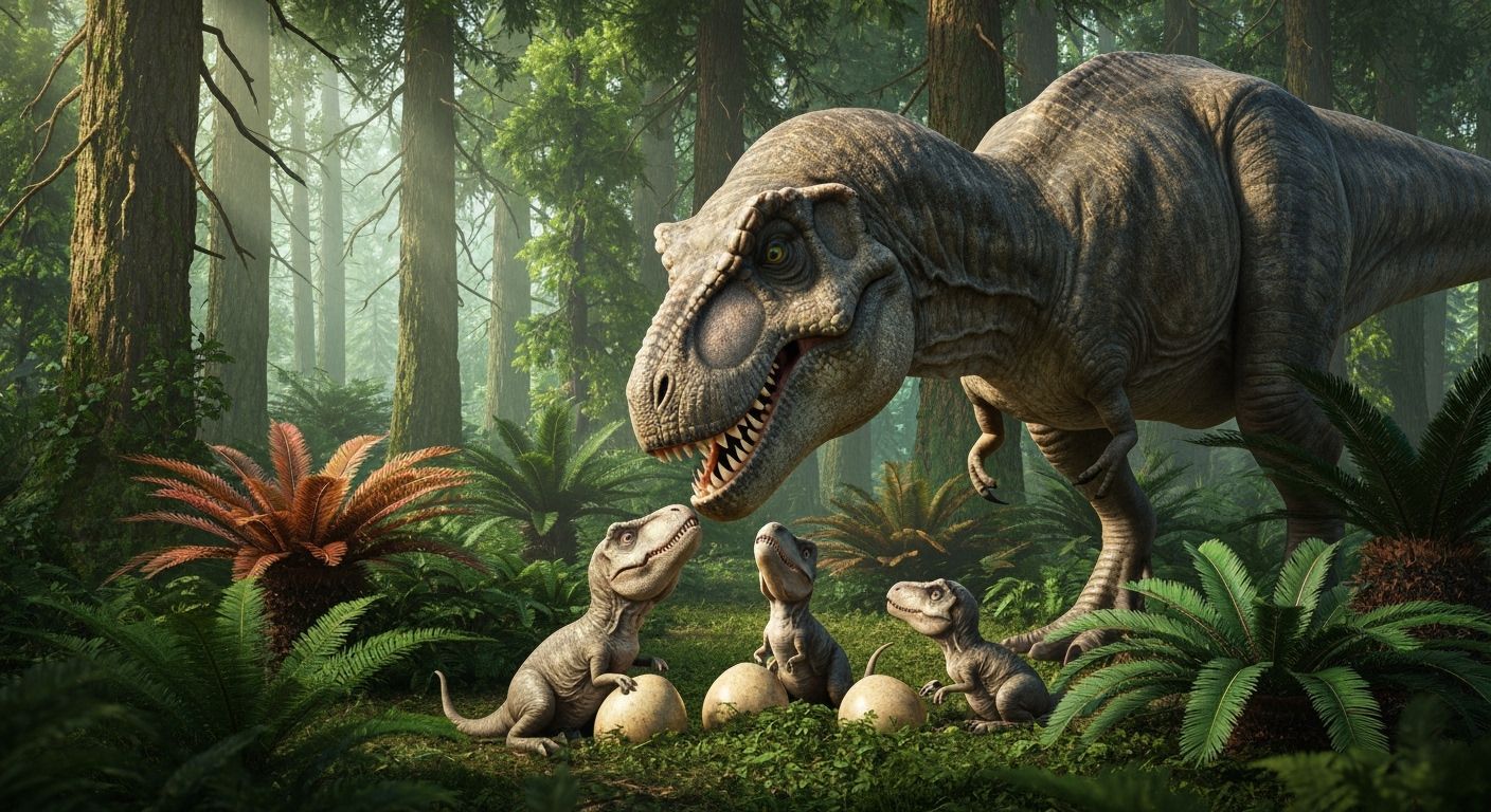 Jurassic lullaby: A mother's love, 65 million years in the making  by @Assima