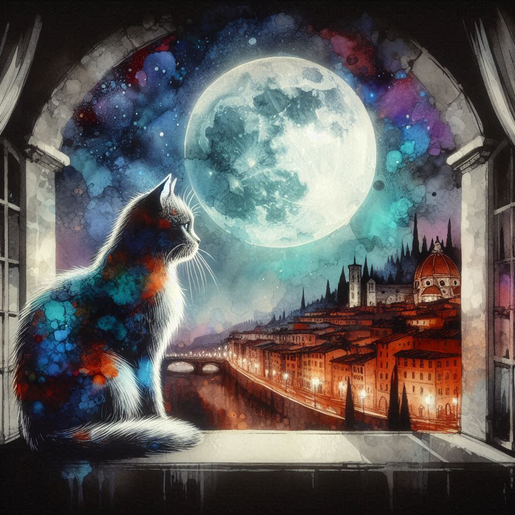 Cat on a window sill