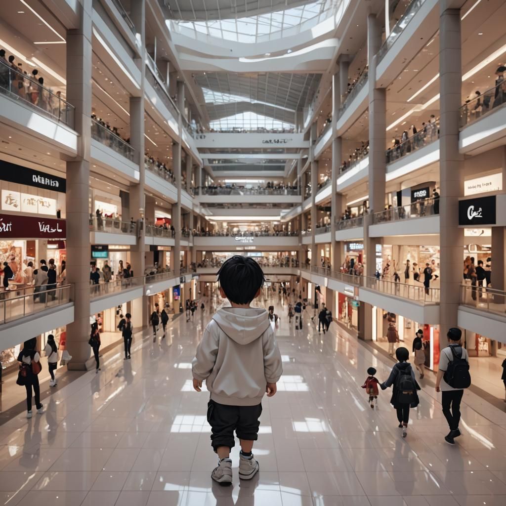 Baby lost in a mall