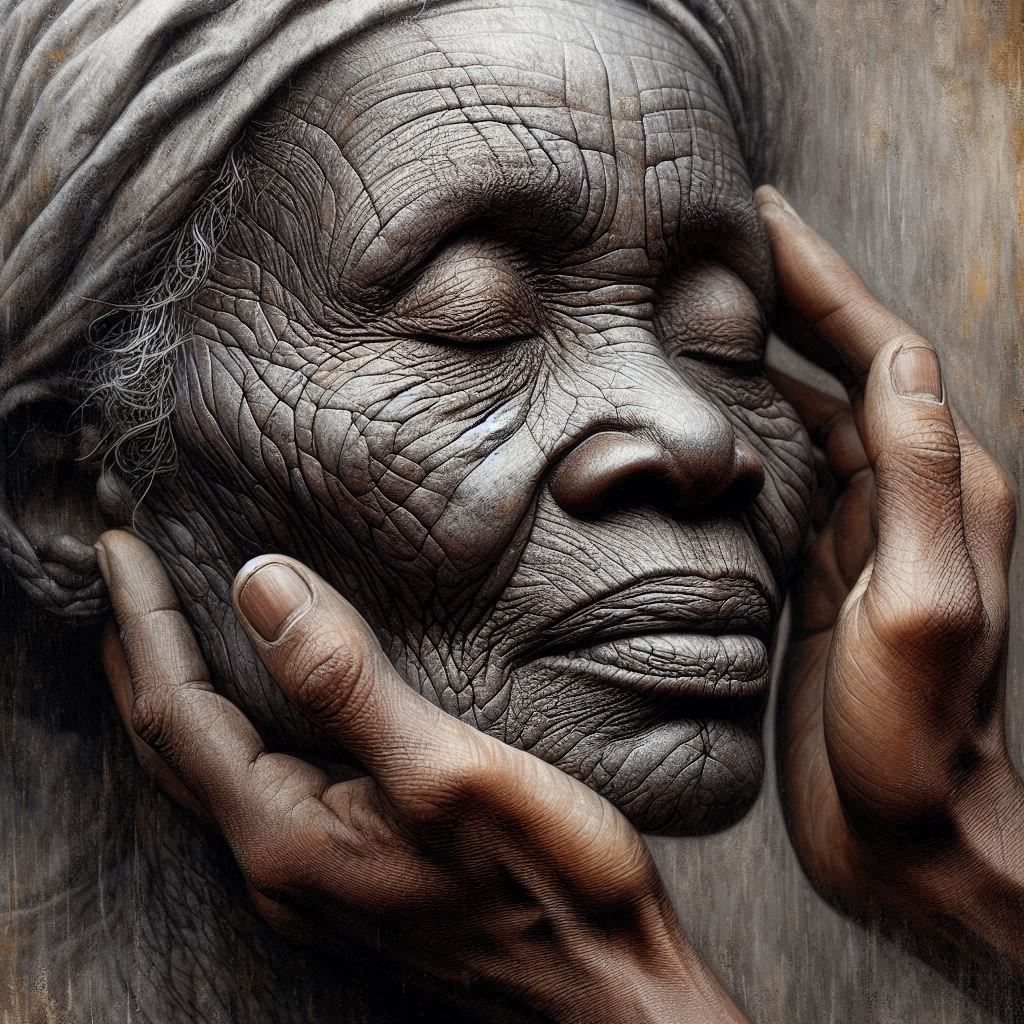 Weathered Faces Lined With Pain, Are Smoothed Beneath The Ar...