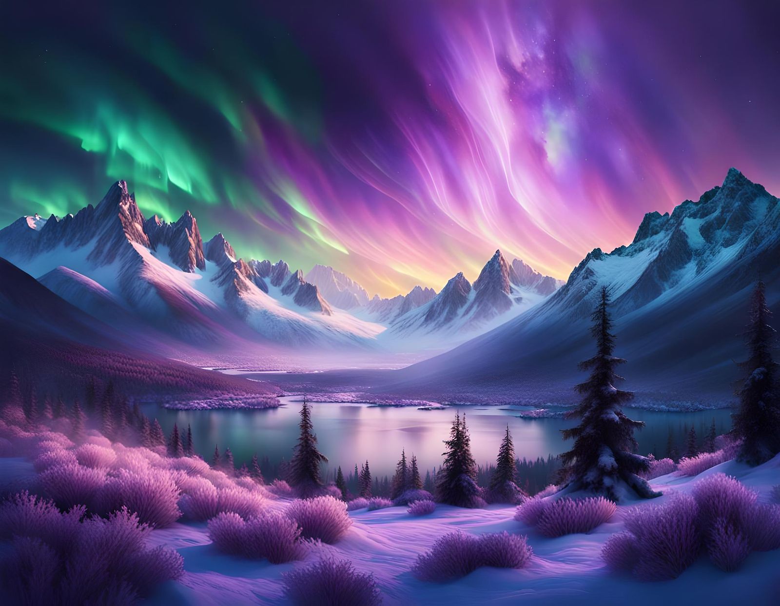 Under the Aurora Skies   by @Valkyrja