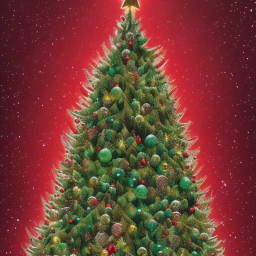 Christmas tree AI Generated Artwork NightCafe Creator