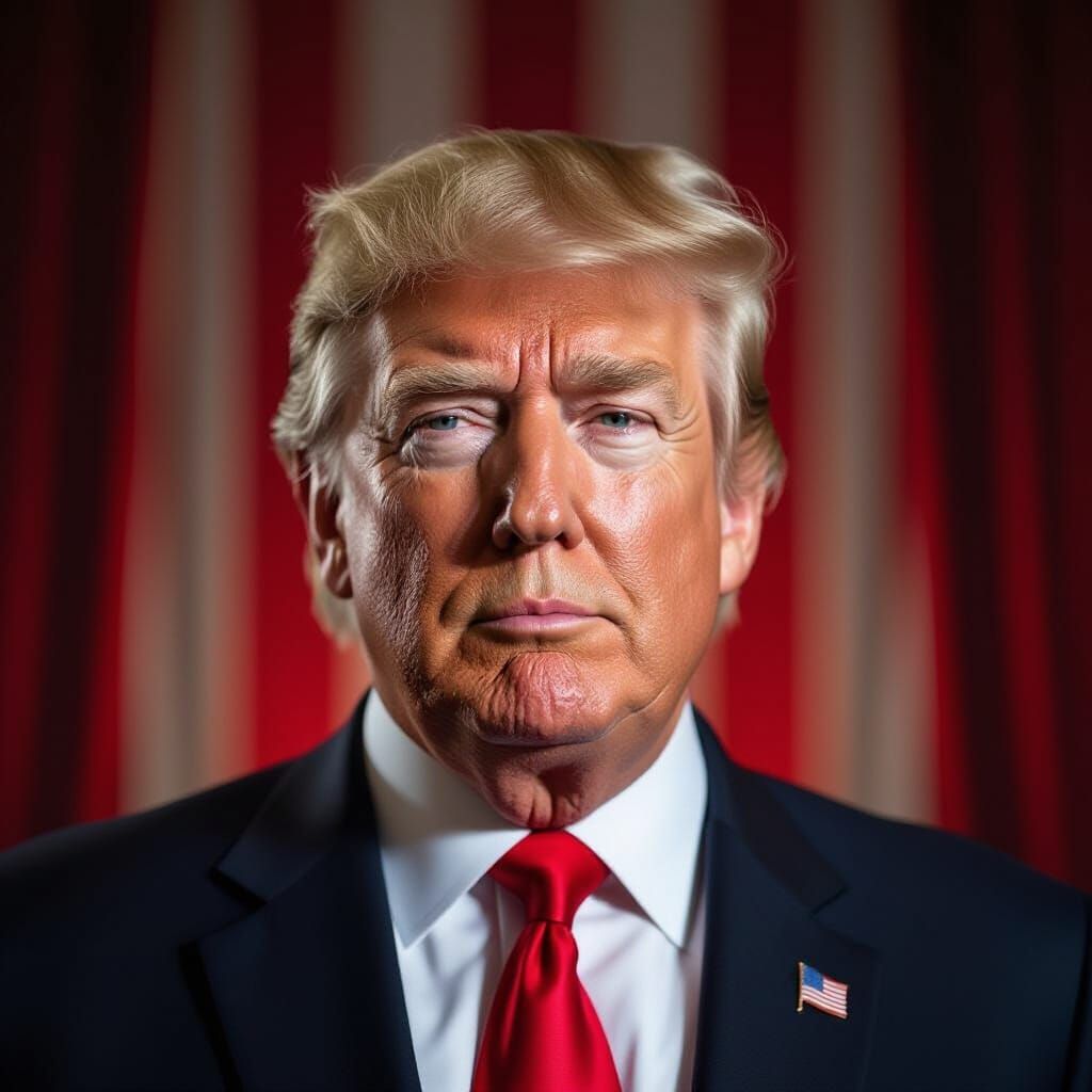 Regal Portrait of Donald Trump in Dramatic Lighting