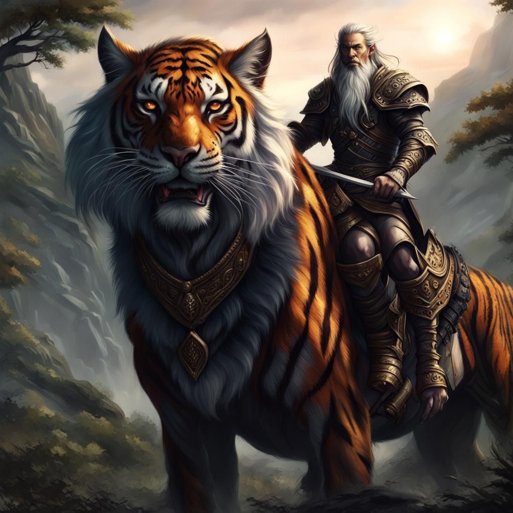 Druid Riding a Tiger