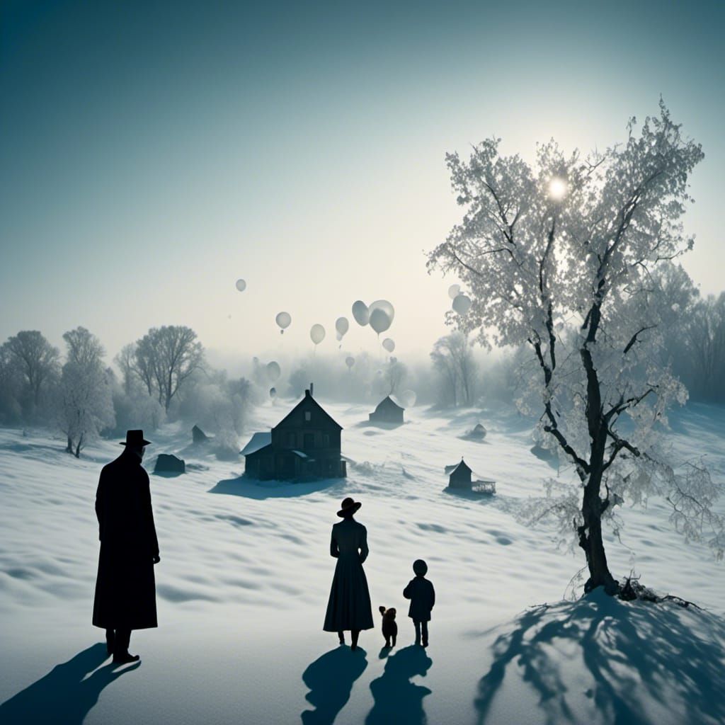 Winter landscape3 - AI Generated Artwork - NightCafe Creator