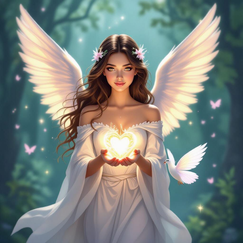 Angelic Fairy Dove Butterfly Assemblage