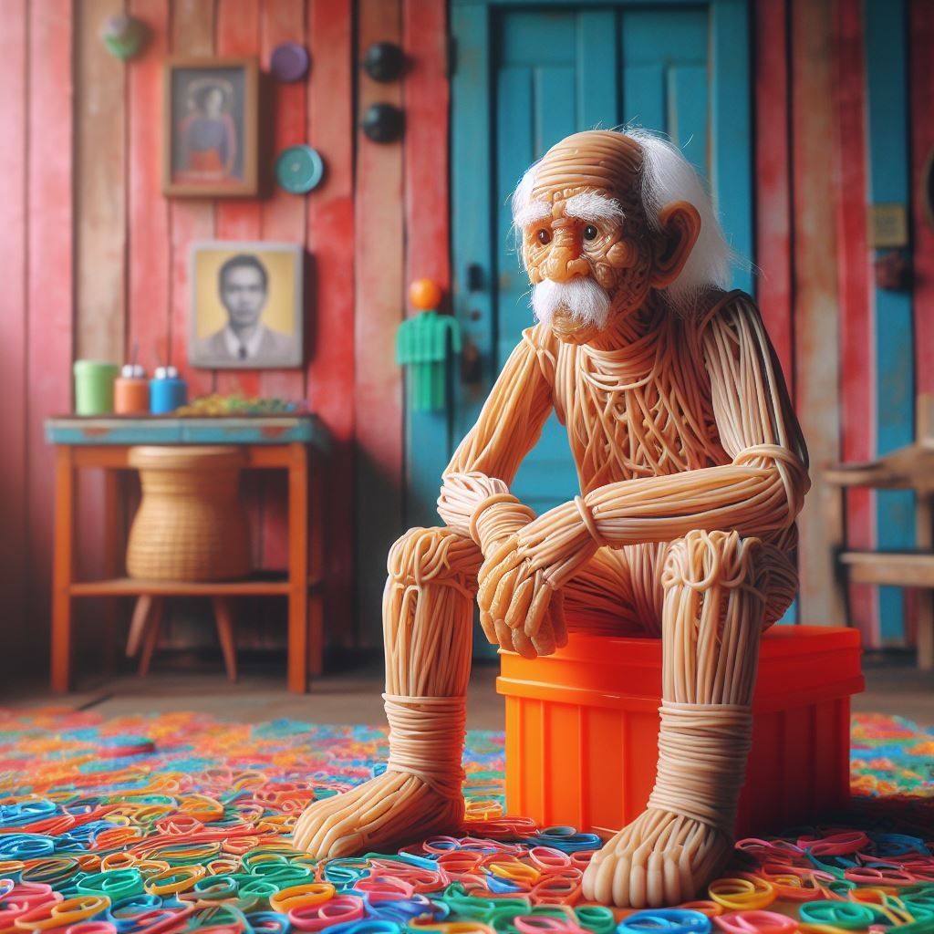 Father of a family feeling alone in room