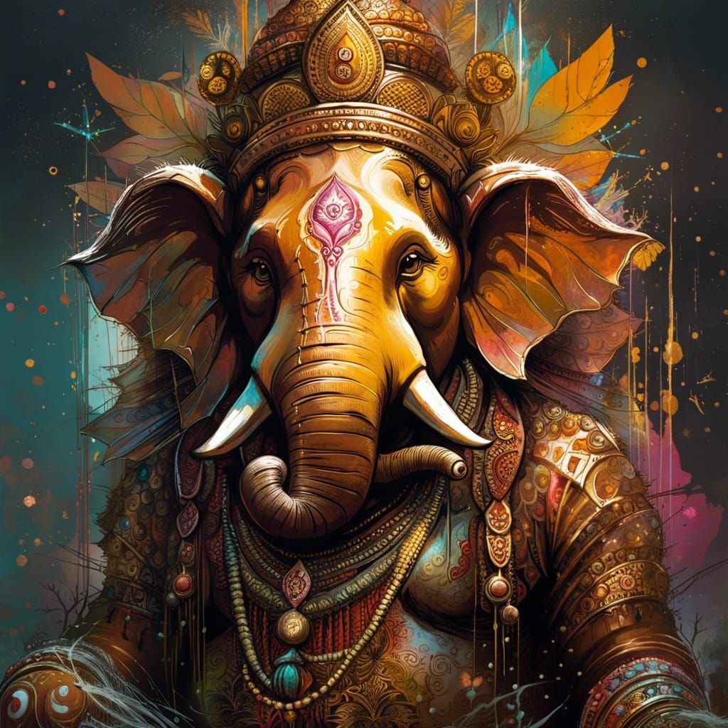 God Ganesha  by @Antiparticle