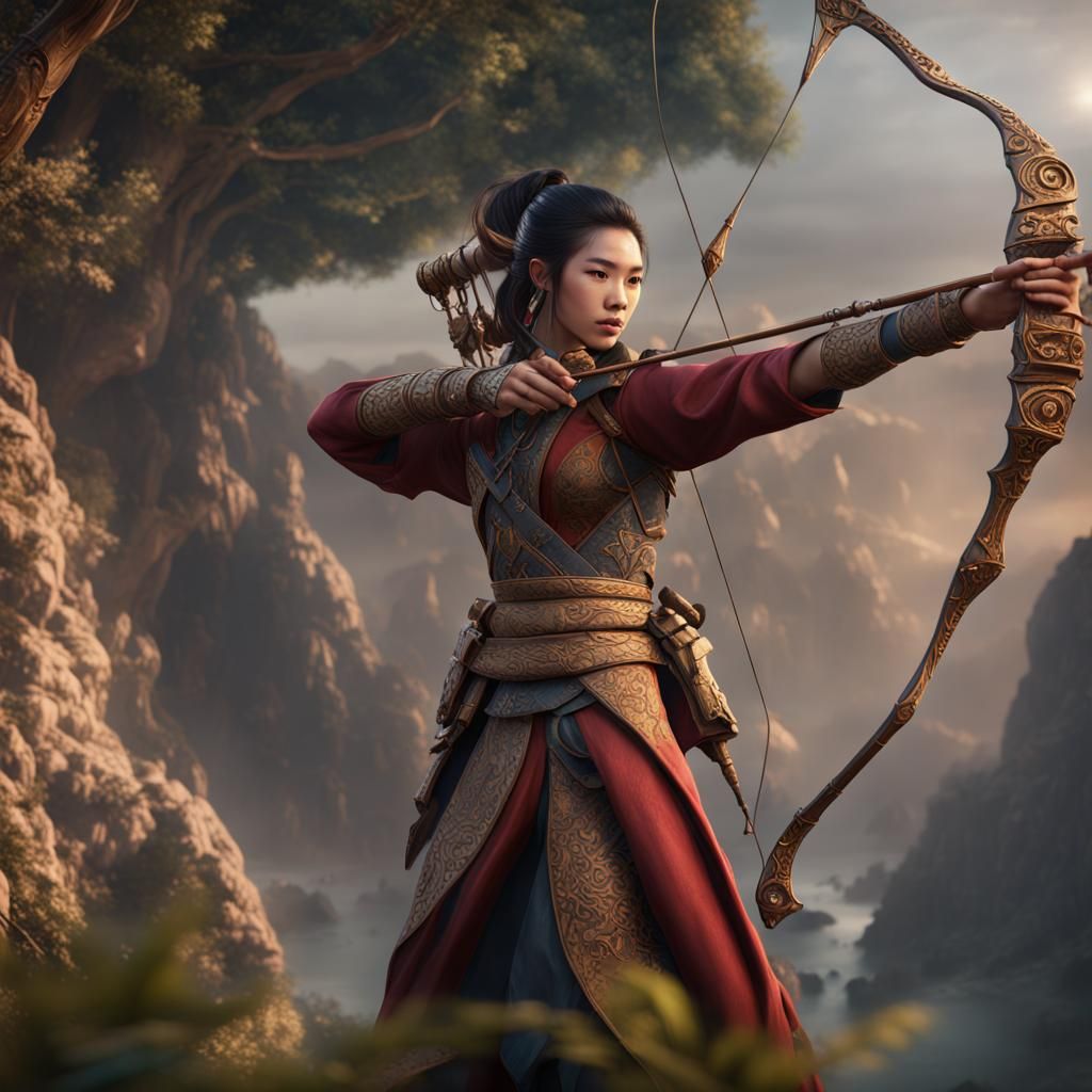 Make Oriental archer in a fantasy realm