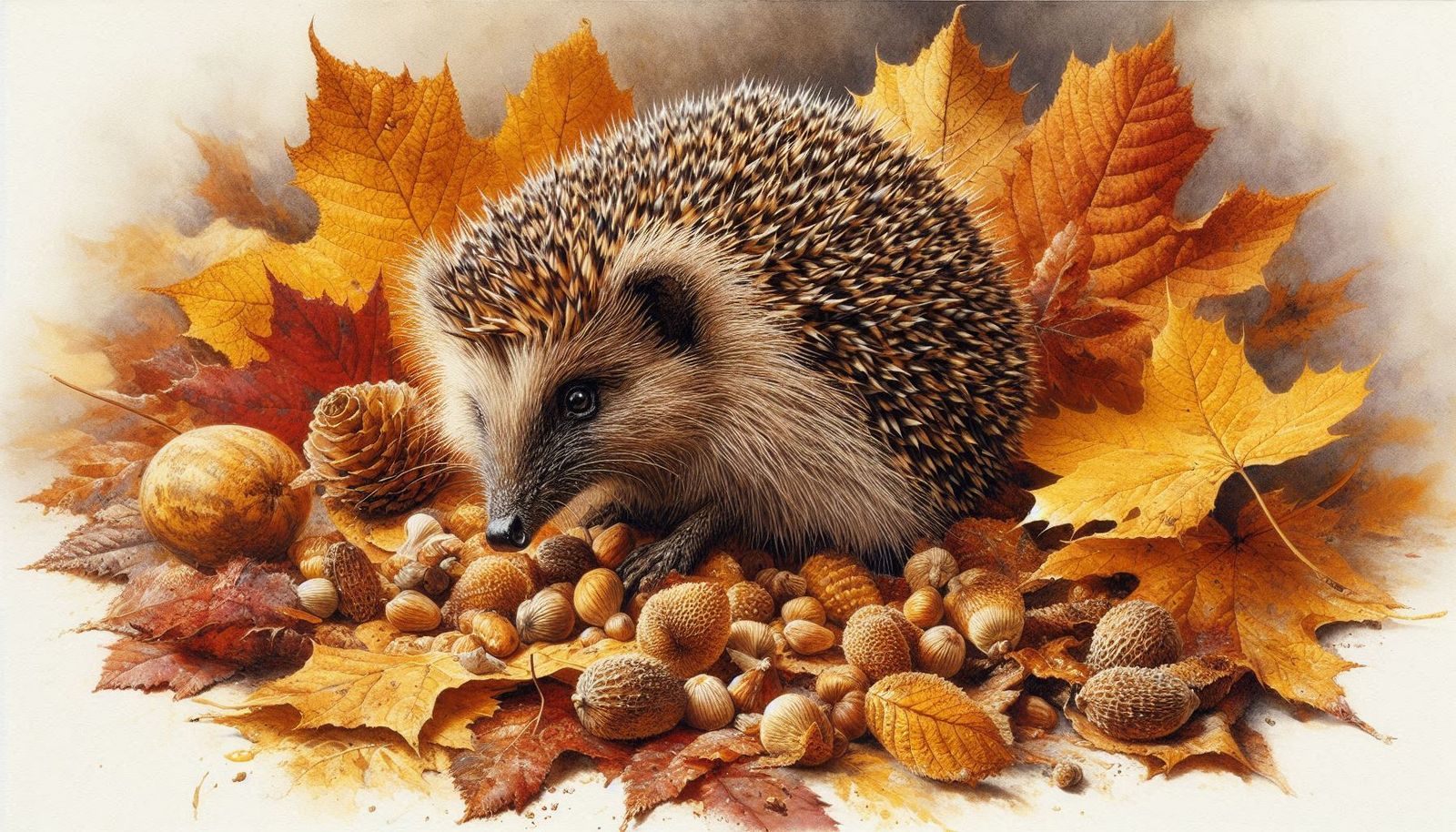 Hedgehog in Autumn
