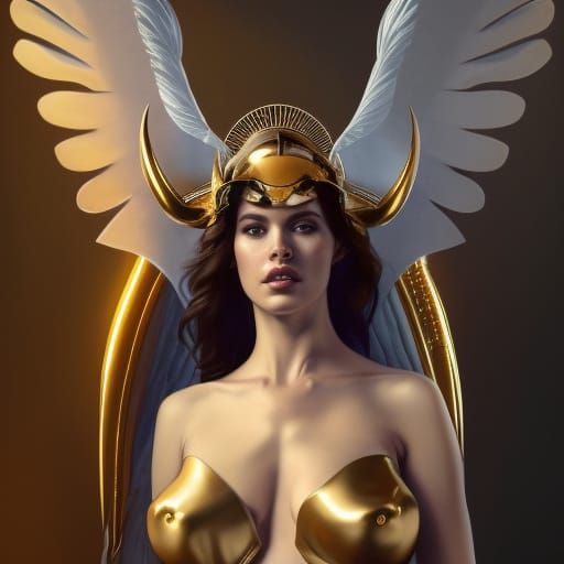 Supermodel Ava Hertzagova as Valkyrie’s angel stereotype in ...