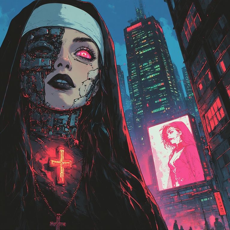 Darksynth Nun