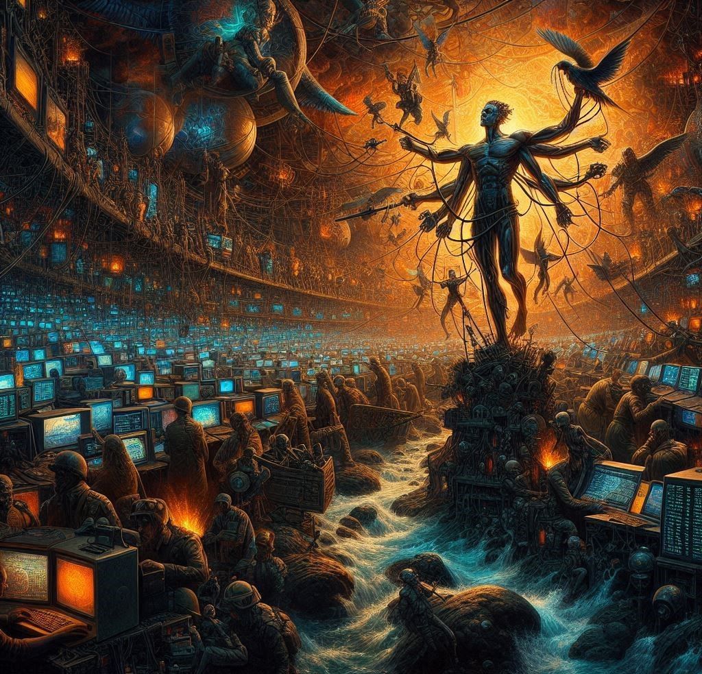 In the world of wires and endless screens, Where capital moves in silent streams, No soldiers march, no bombs explode, B...