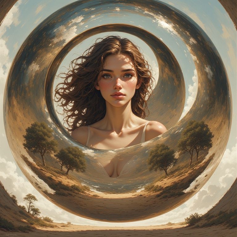 Inside a Klein bottle