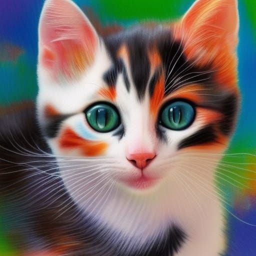 calico kitten, patches