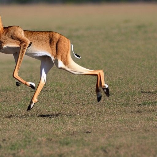 running gazelle running away from the lions