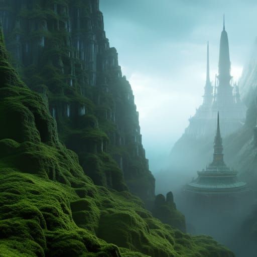 Epic God of Plants in Digital Matte Painting