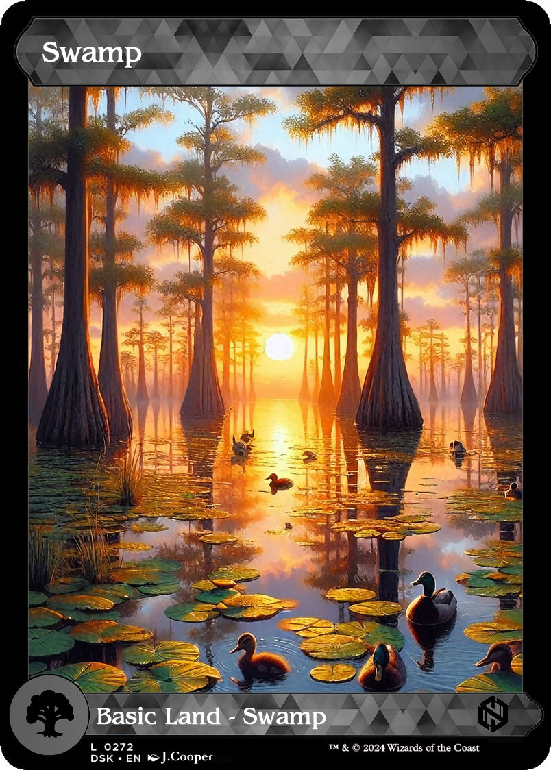 My own MTG set land cards - Swamp