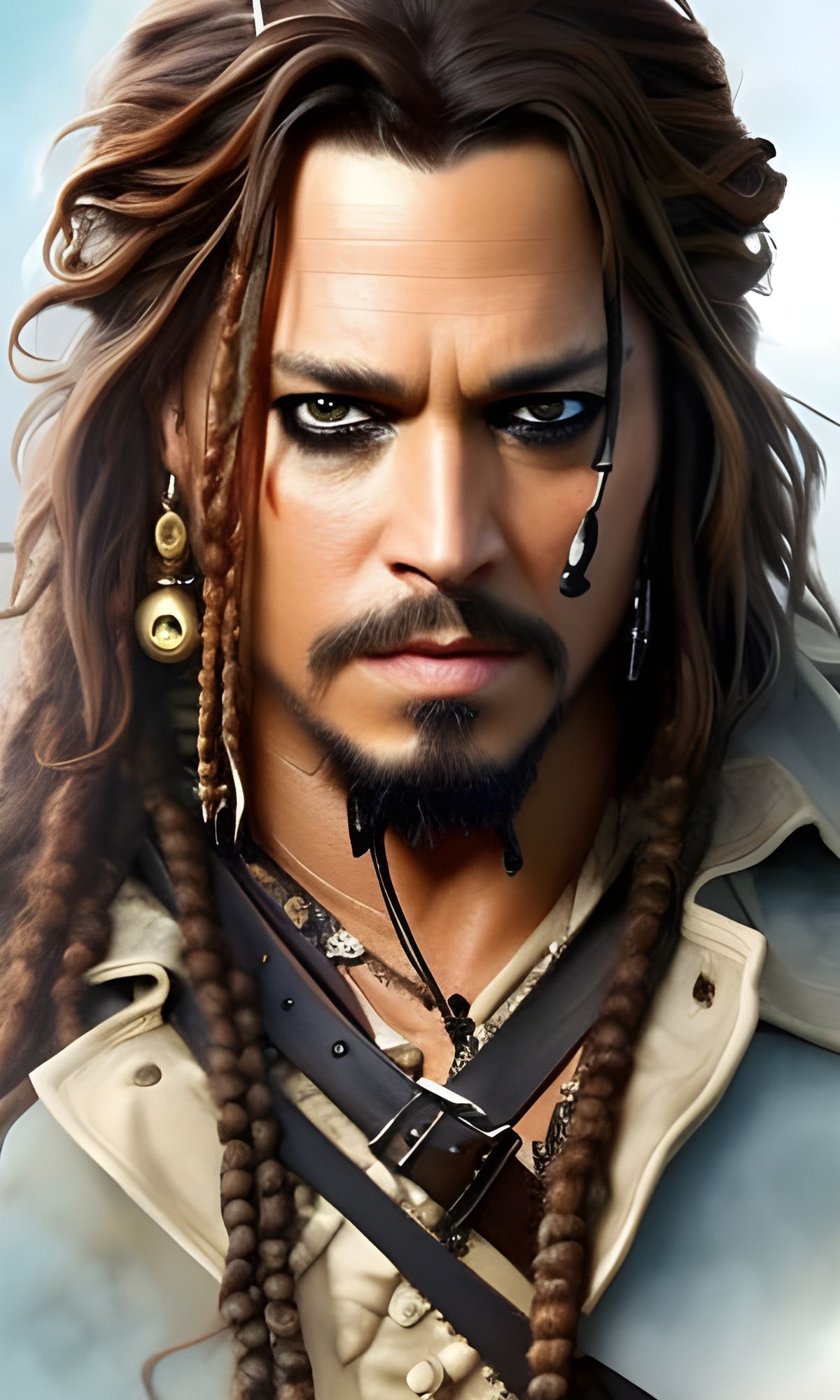 Johnny depp as jack retailer sparrow painting