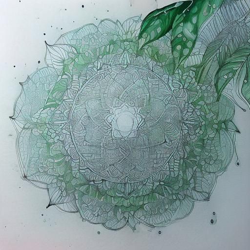 (Botanical fine lined coloring pages ink drawings with cross...