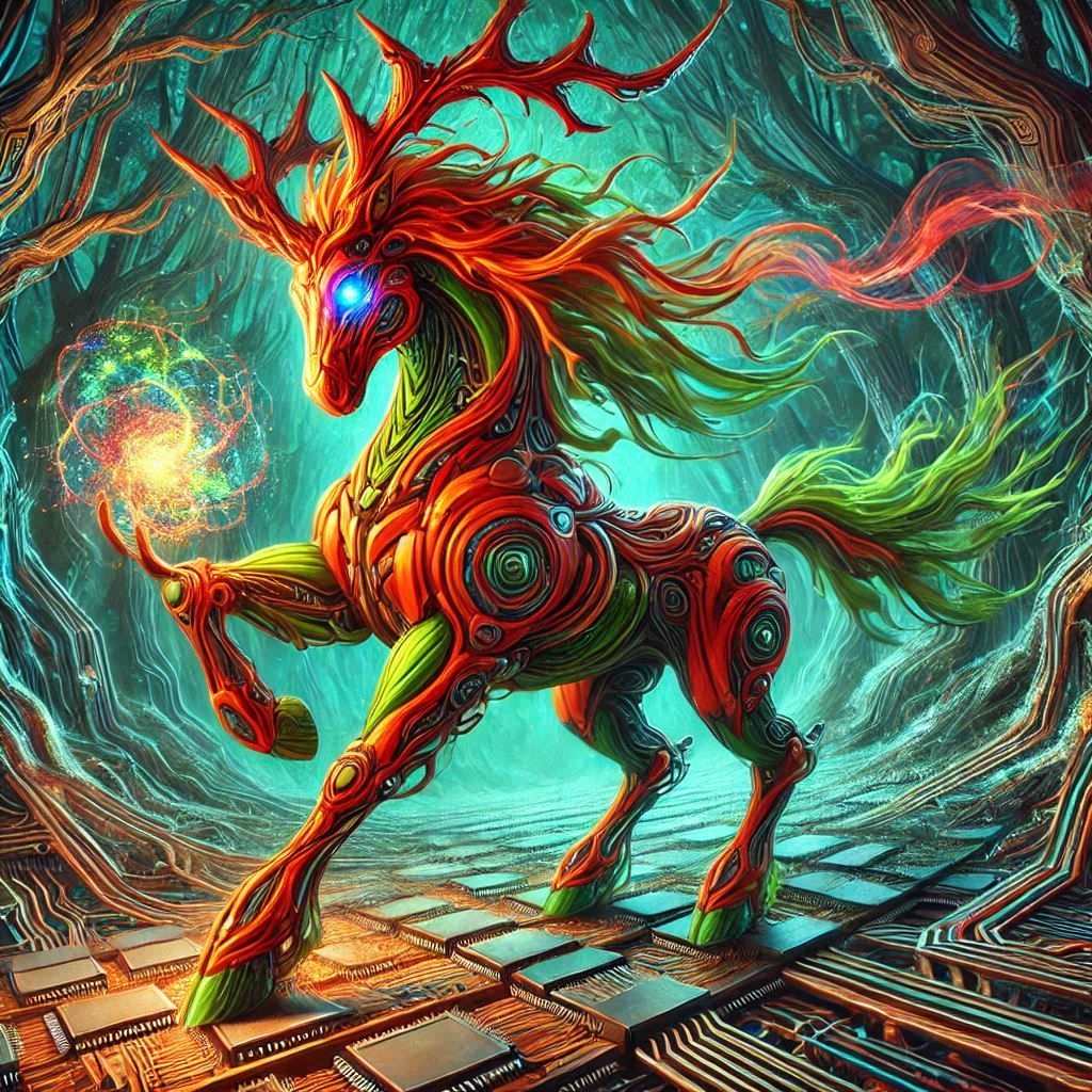The conjuring stag stallion