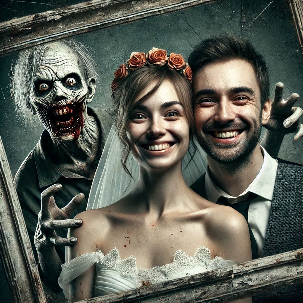 Photobombing. The zombie was not expected...