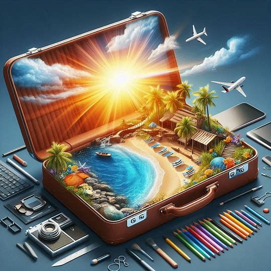 Beach in a suitcase
