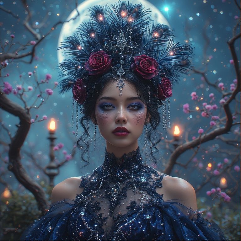 The Midnight Bloom Portrait