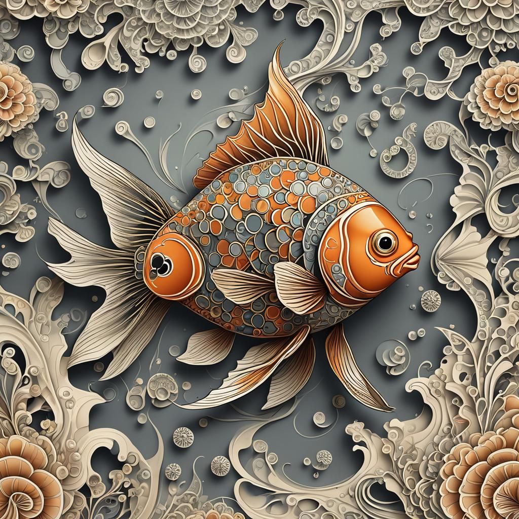 A fat goldfish