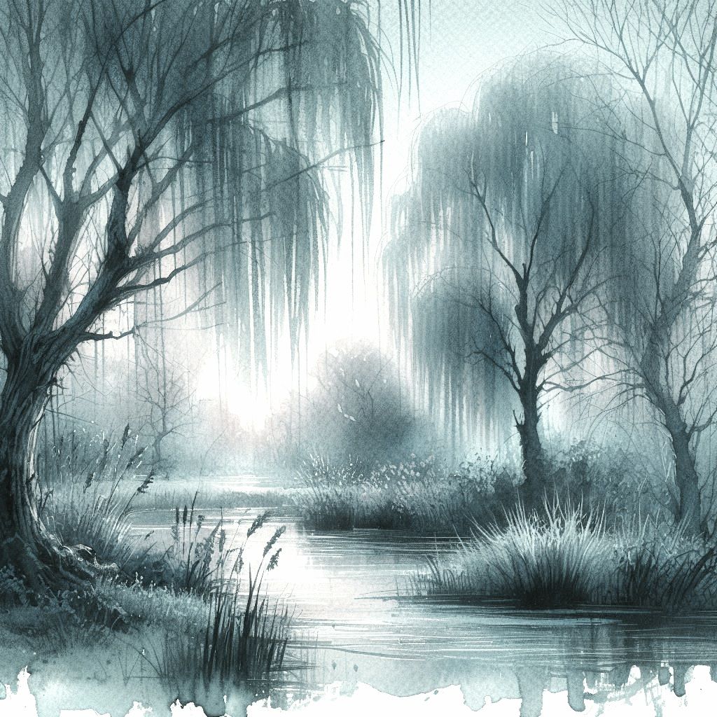 Sketch style watercolor