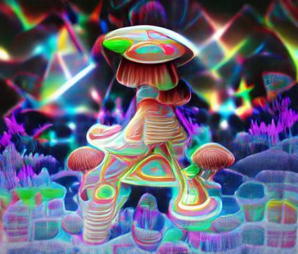 Psychedelic Mushroom psychedelic radiant vapor elemental gal...