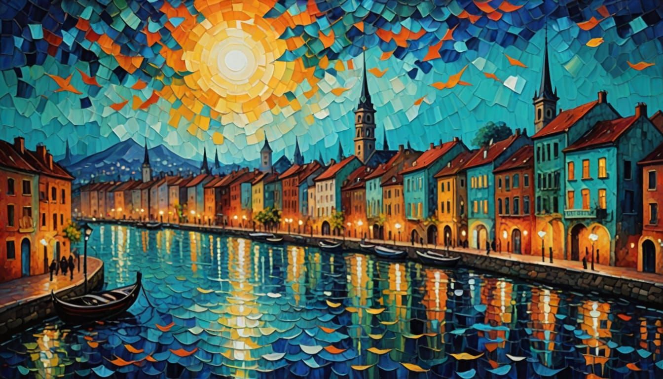 textured oil painting with visible brush strokes  by @keith