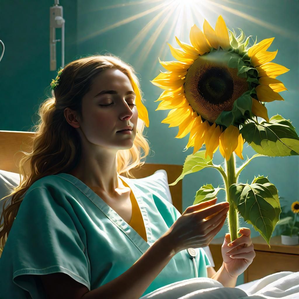 Healing Power of Sunflower 6 AI Generated Artwork NightCafe Creator