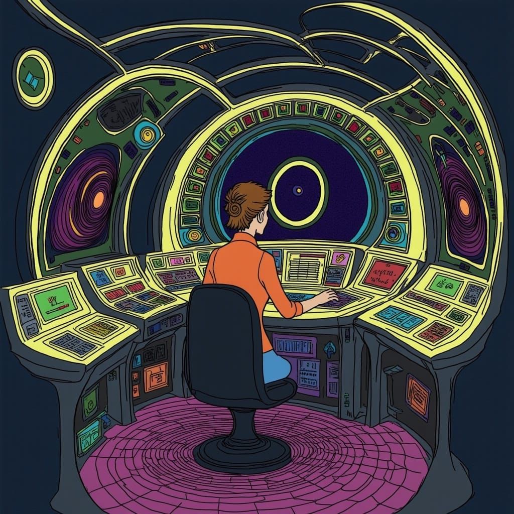 warped fields - Masterful Sci-Fi Spacecraft in Warped Geomet...