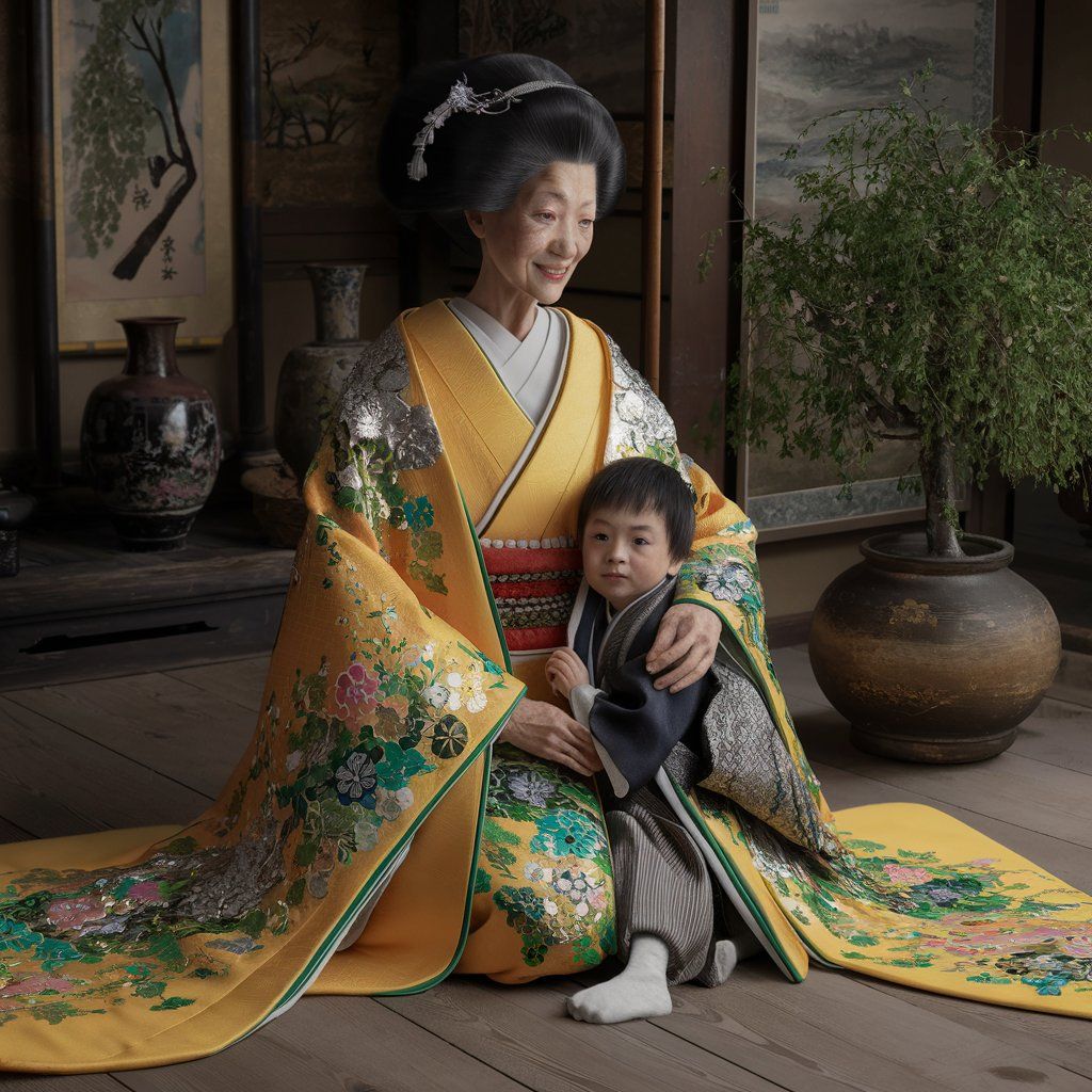 A grandmother and grandson