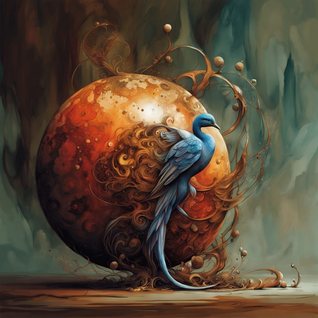 Stylized abstract watercolor, alcohol ink Style sketch drawing of Alexander Jansson, Carne Griffiths, Alexander Archipenko. Concept art, Art...