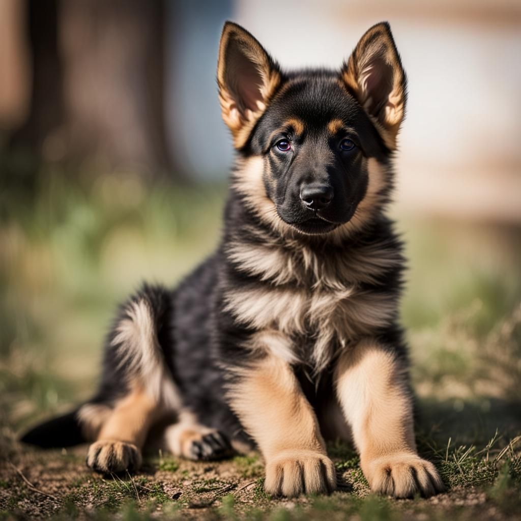 german shepard puppy - AI Generated Artwork - NightCafe Creator