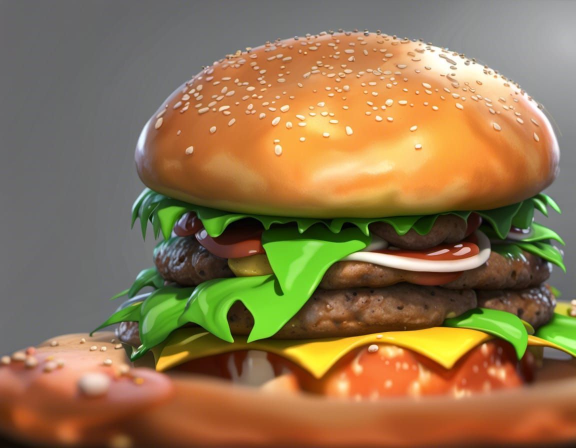 Hand drawn cartoon anime delicious burger... - Stock Illustration  [107834936] - PIXTA