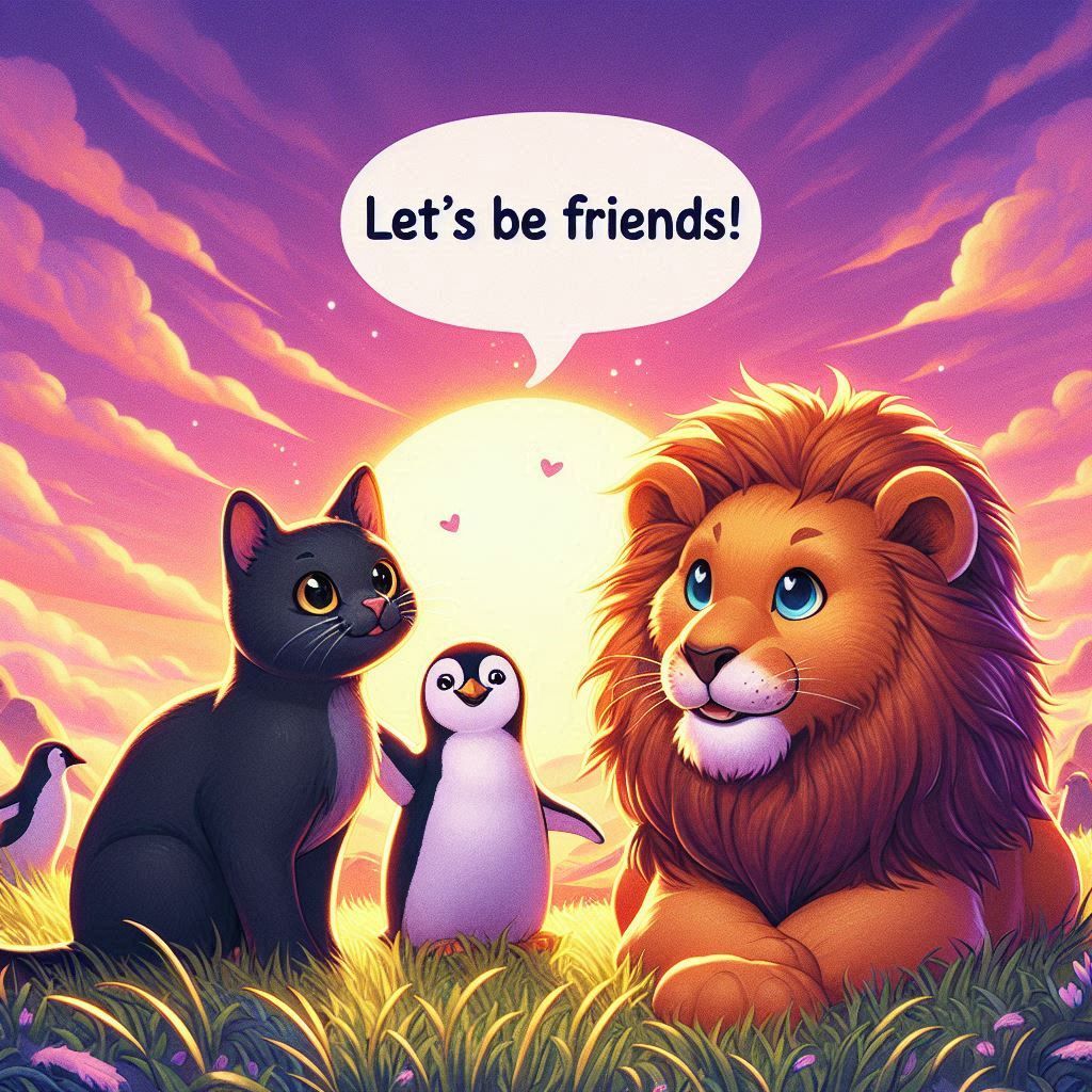 🐈‍⬛🐧🦁👄🚬🔥