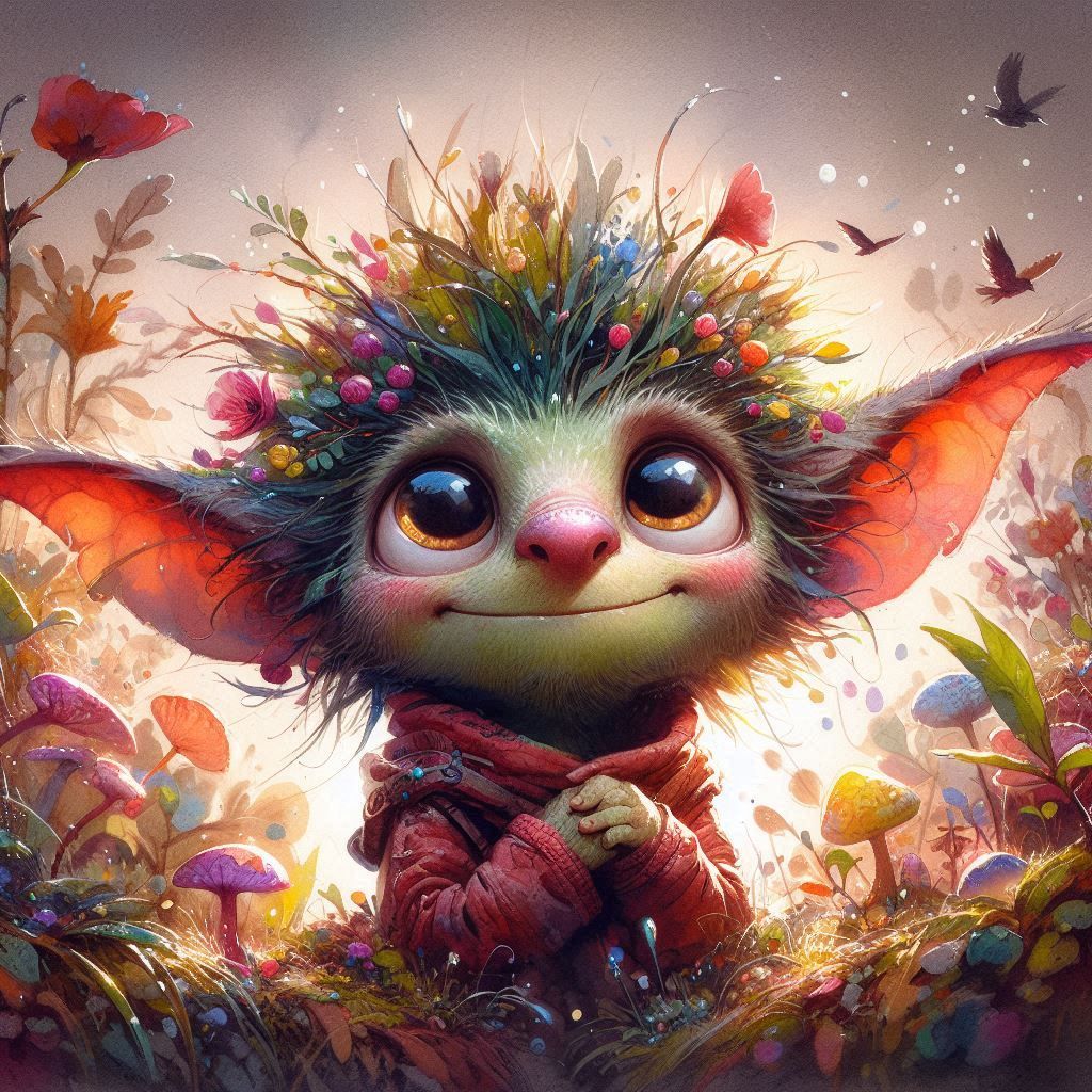 adorable fairy-tale fantasy creature portrait..