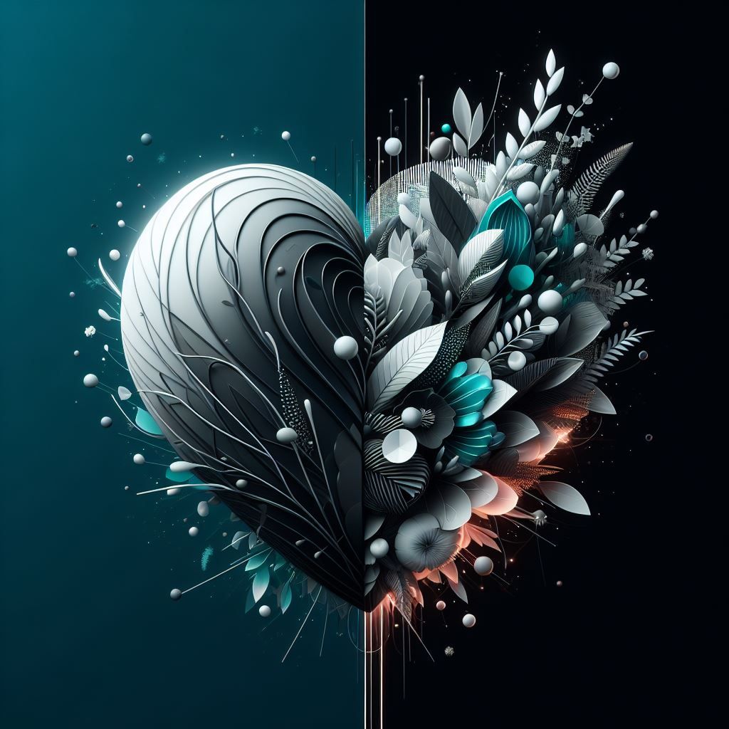 Heart it teal and black 3